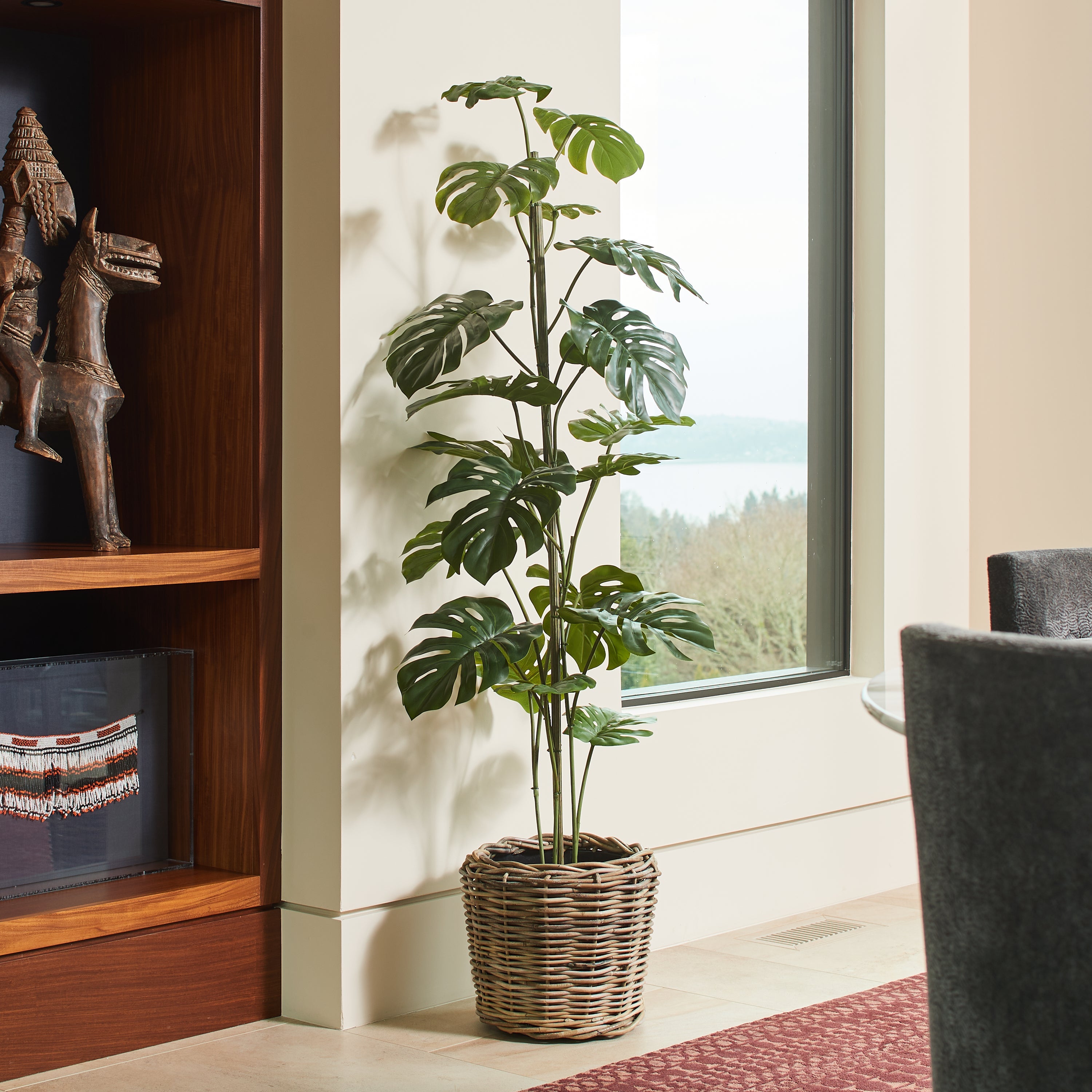 Faux Monstera Tree
