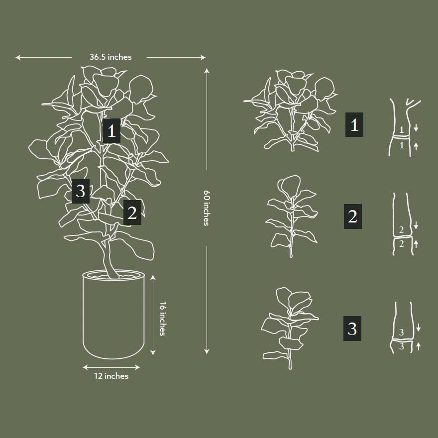 Faux Fiddle Leaf Fig Tree with Artisan Planter