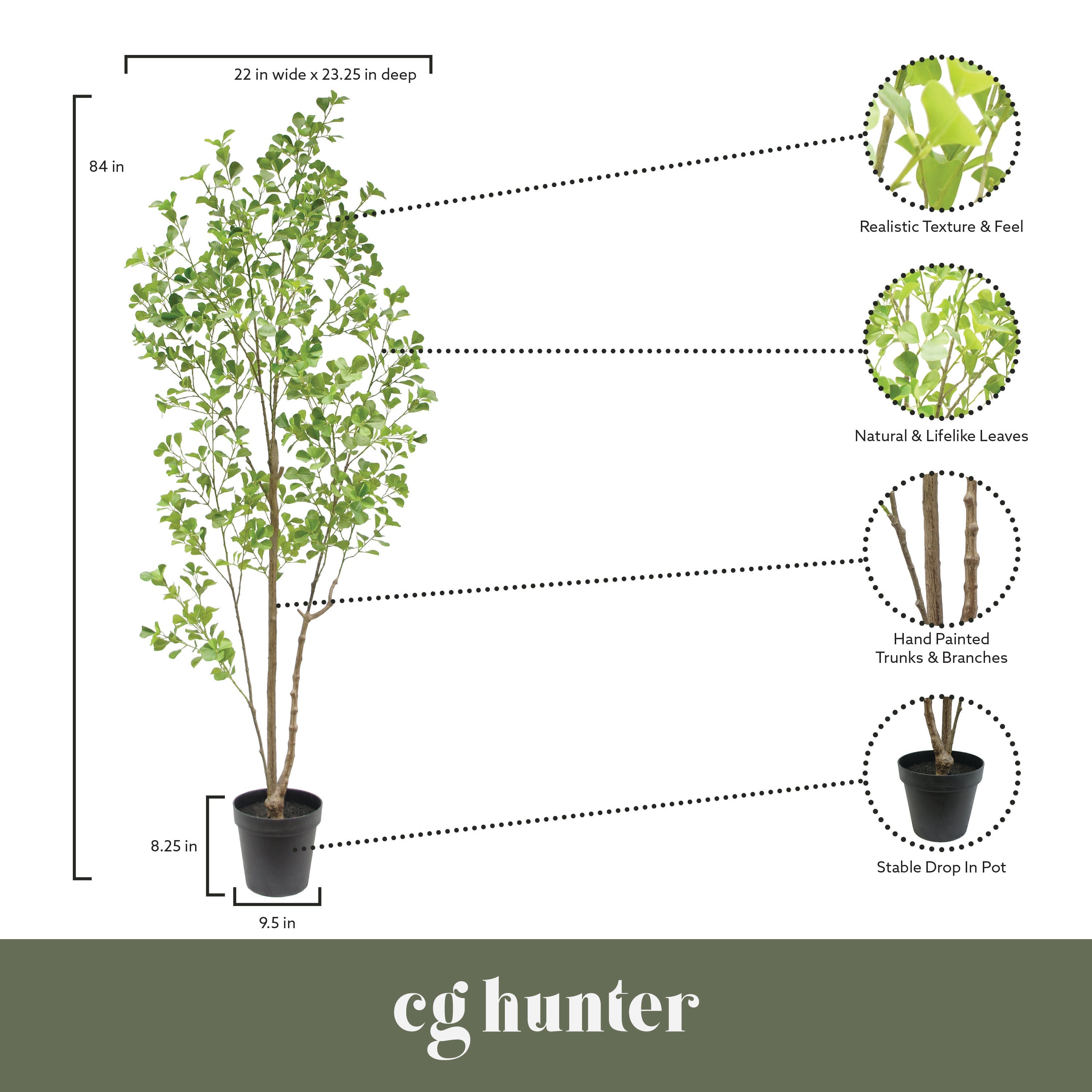 Artificial Heart Ficus Tree