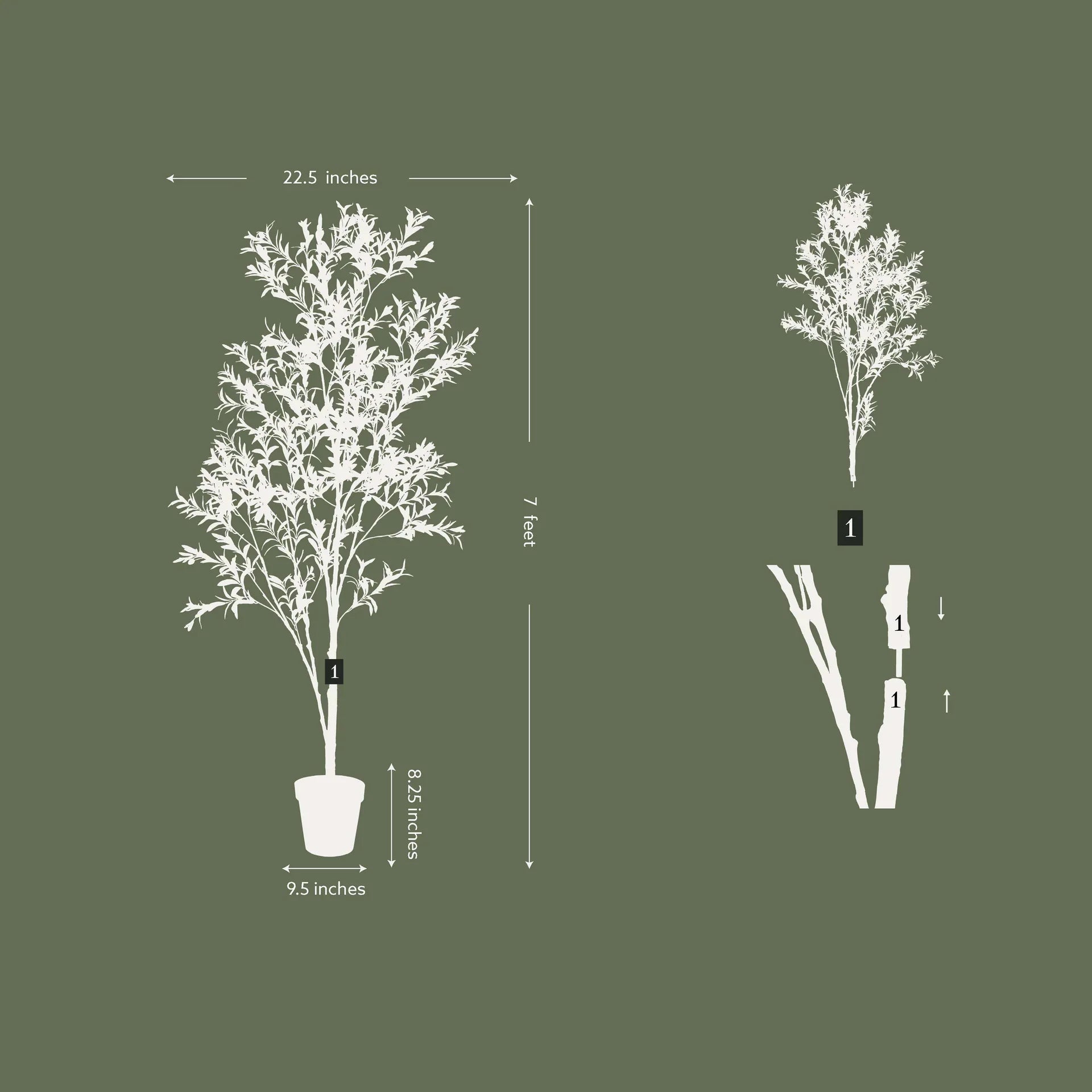 Faux Wispy Olive Tree