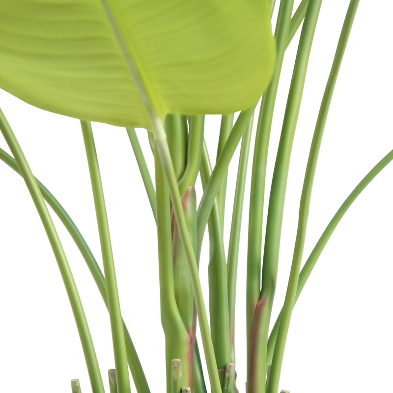 Bird of Paradise Faux Tree in Modern Gray Planter