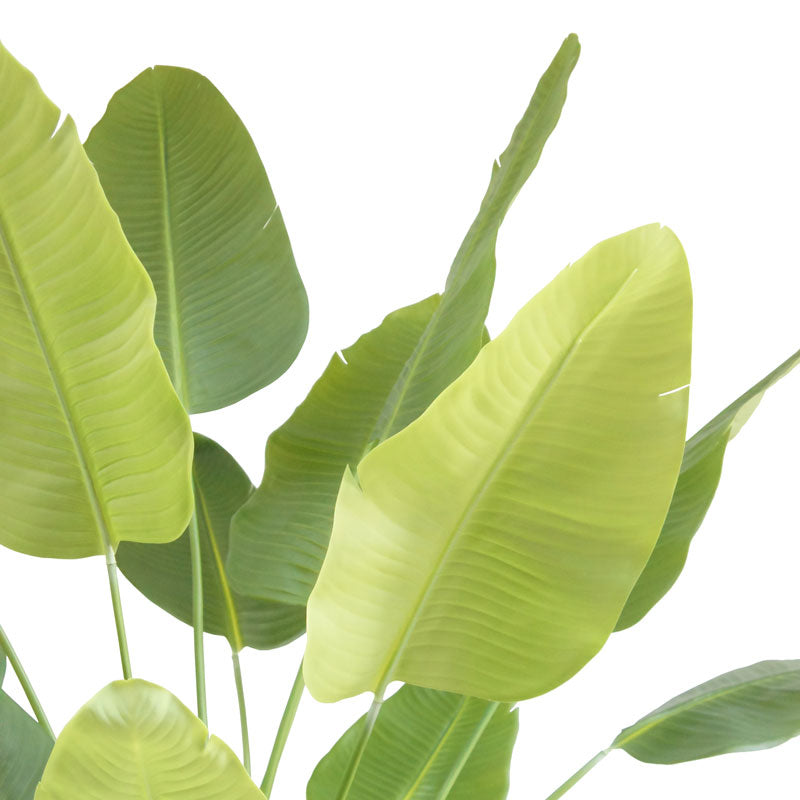 Bird of Paradise Faux Tree in Modern Gray Planter