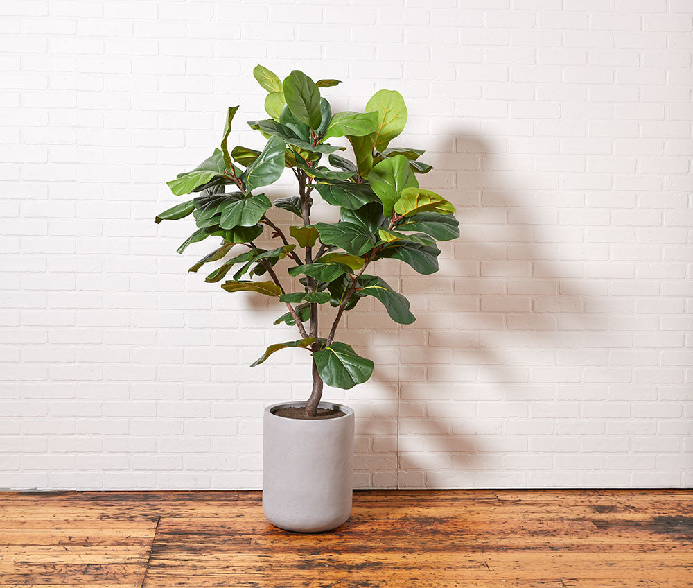Faux Fiddle Leaf Fig Tree with Artisan Planter