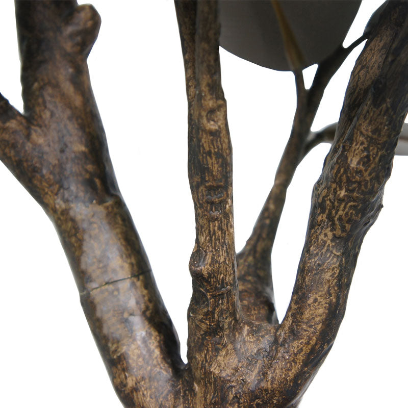 Faux Rubber Ficus Tree in Modern Gray Planter