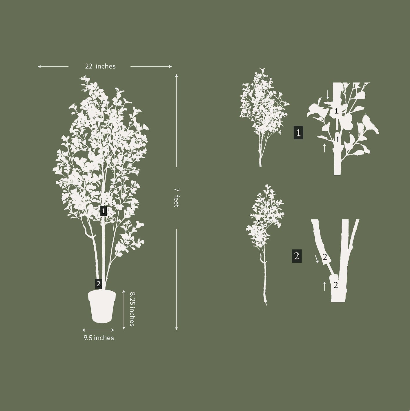 Artificial Heart Ficus Tree
