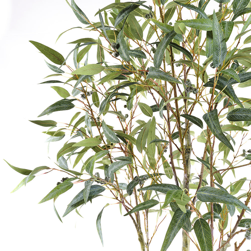 Artificial Willow Eucalyptus Tree 7' with Artisan Planter