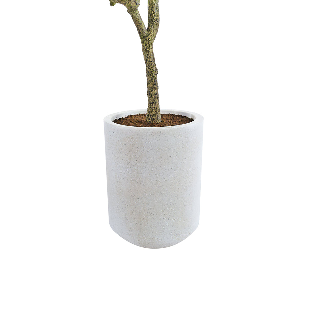 Faux Olive Tree with Artisan Mediterranean Planter