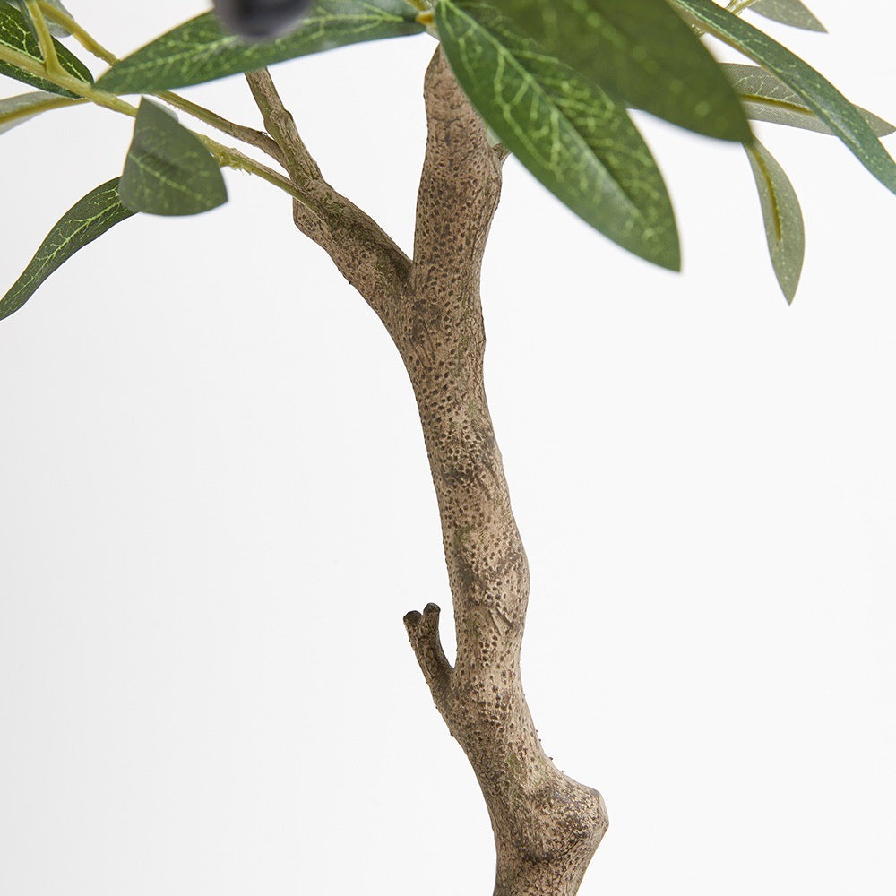 Faux Olive Topiary Tree with Mediterranean Pot