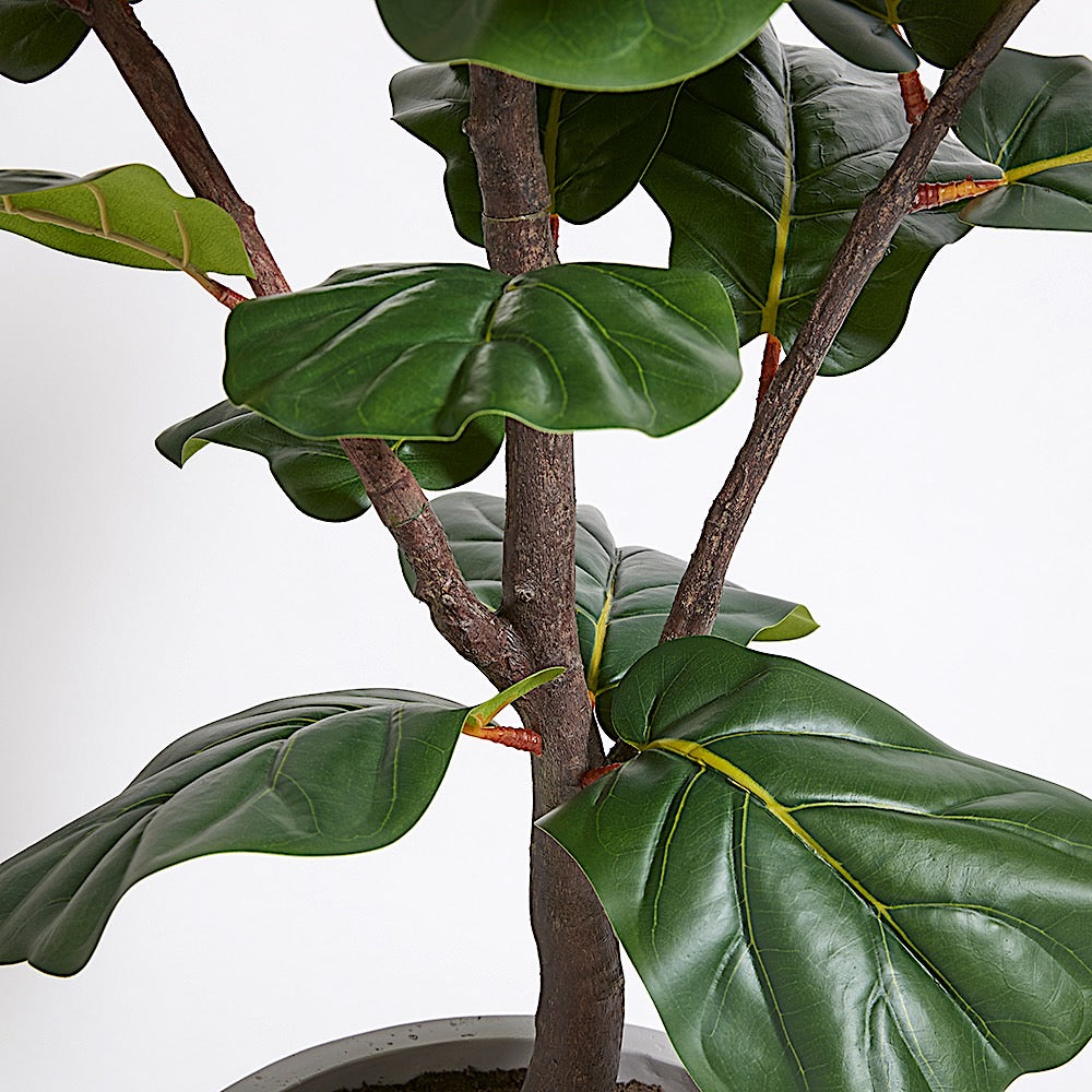 Faux Fiddle Leaf Fig Tree with Artisan Planter