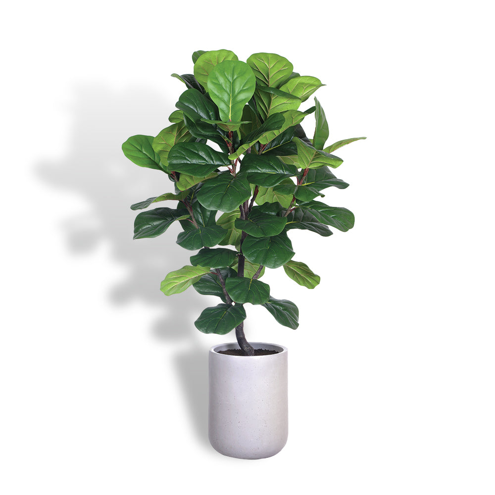 Faux Fiddle Leaf Fig Tree with Artisan Planter
