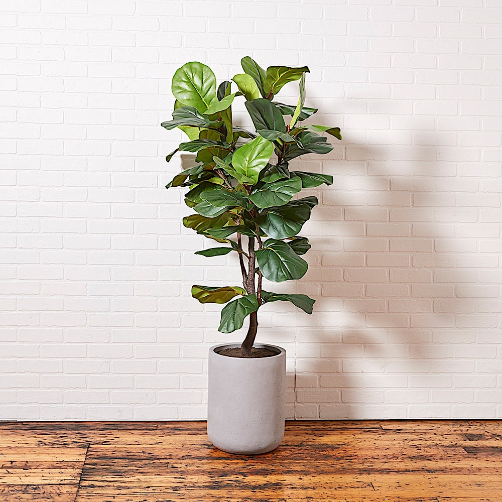 Faux Fiddle Leaf Fig Tree with Artisan Planter
